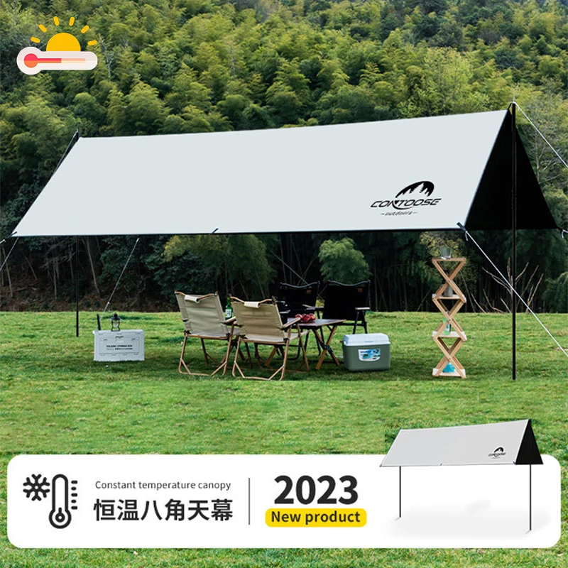 

Camping Awning Tent Black Coated Tarp Vehicle Canopy Tarp Sun-Block Shadow Camp Rack Shade Shade Membranelight-shaded Cloth Car