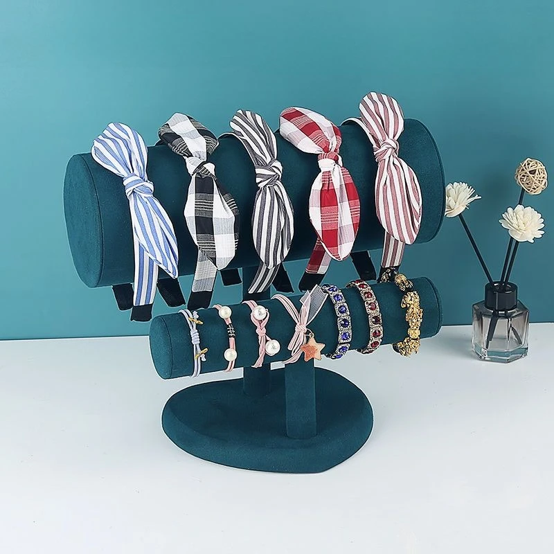 

Flannel Hairband Stand Fashion Protection Watch Storage Holder Large Capacity Bracelet Display Rack Exhibitor Organizer Supplies