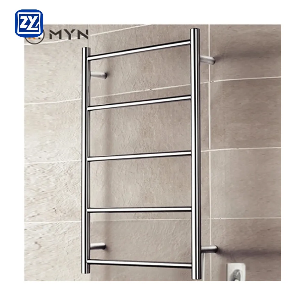 Bathroom Electric Tower Warmer Wall Mounted Towel Rack Steel Towel Warmer Electric Heated Towel Rail