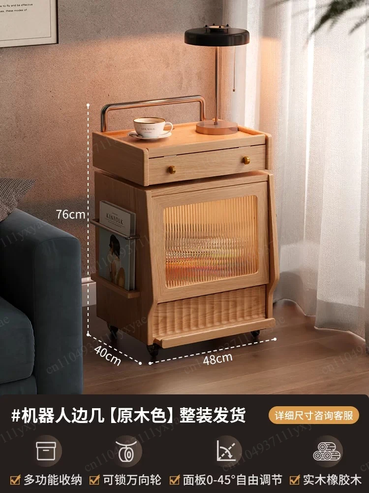 Suitable for solid wood movable small side cabinets and antique tea table carts
