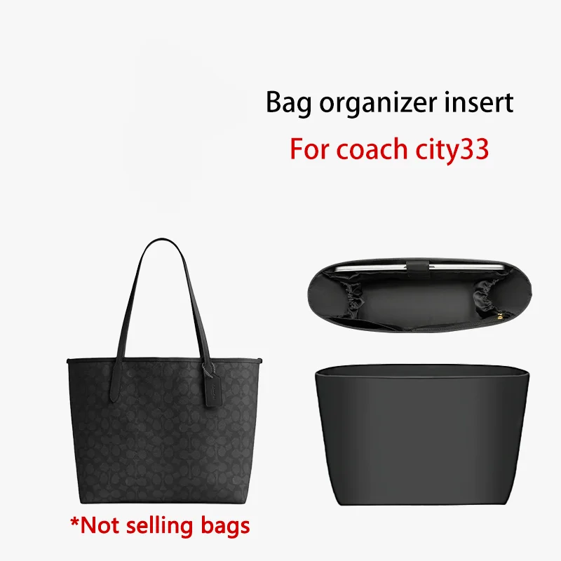 Bag Organizer Insert For Coach City33 Durable Waterproof Tote Bag