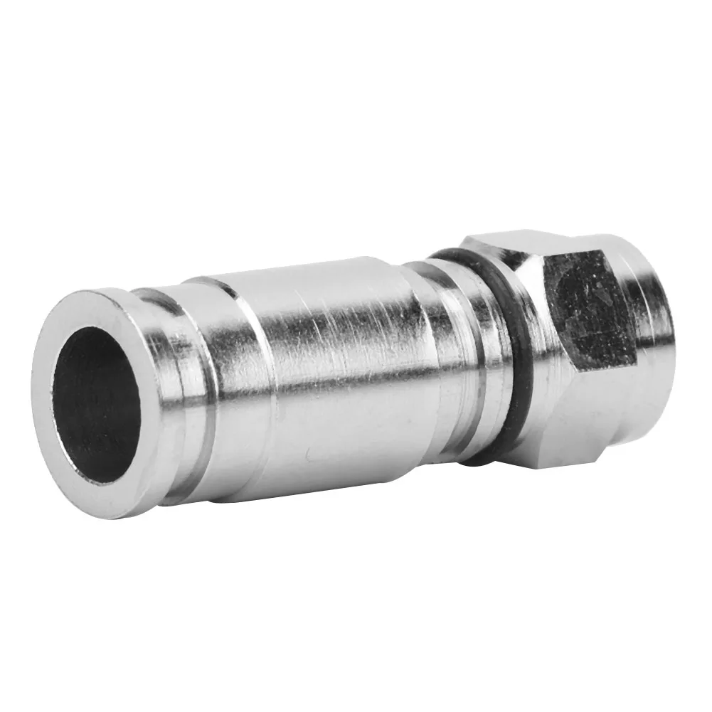 RG6 UK Squeezed Type F Connector F Cable Antenna Video Satellite Adaptor F Cable Adaptor F Video Connector RG6 Connector