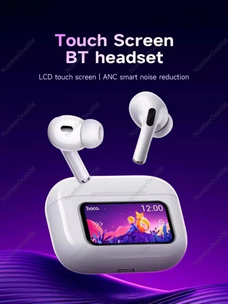 Touch Screen! Adjustable Sound Effects! ANC Active Noise Reduction! LCD Full Color True Wireless Bluetooth Sports Headset