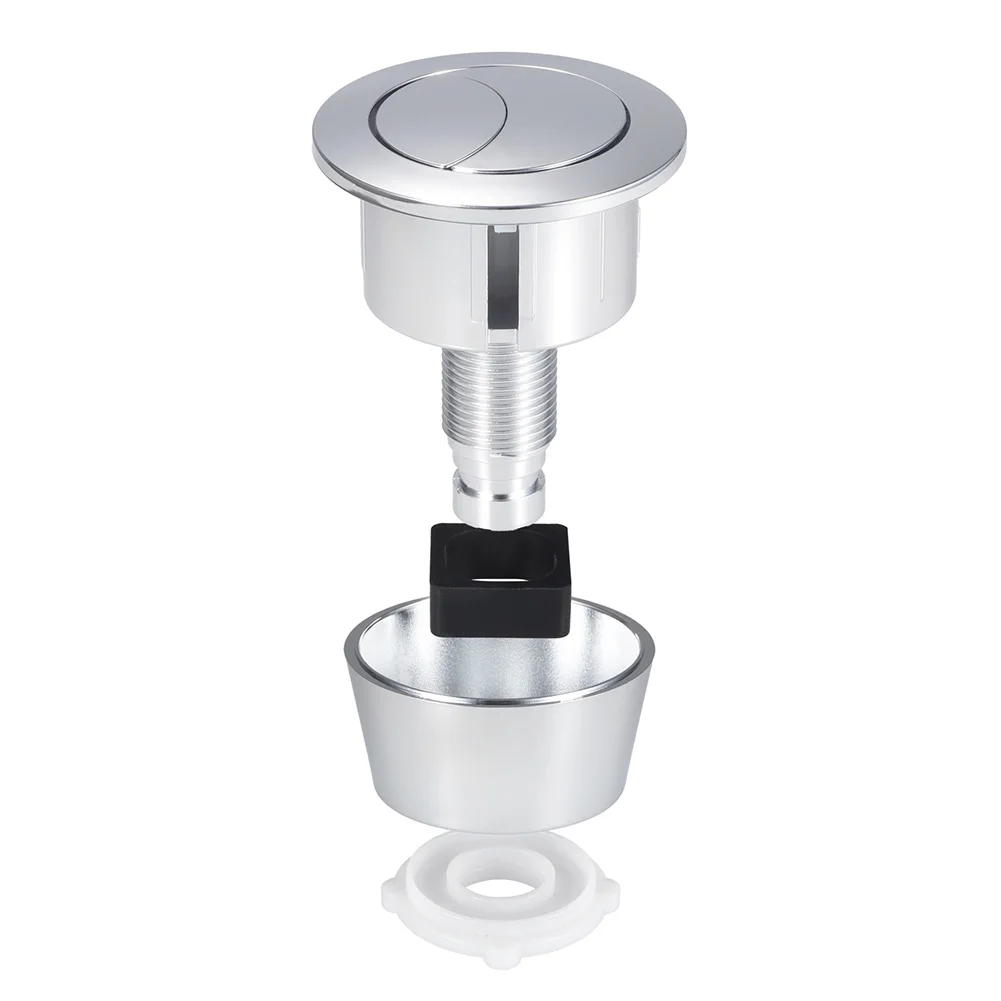 Toilet Flush Button Kit Compatible With 20mm And 40mm Tank Lid Holes, Dual Flush, Chrome/Gold/Black Options Home Bathroom Part