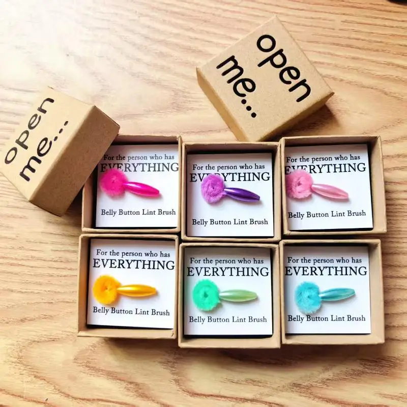 1Pcs Lucky Small Gifts Funny Belly Button Brush Pocket Hug Lover Best Friend Gift Novelty Thoughtful Gift For Family Surprise