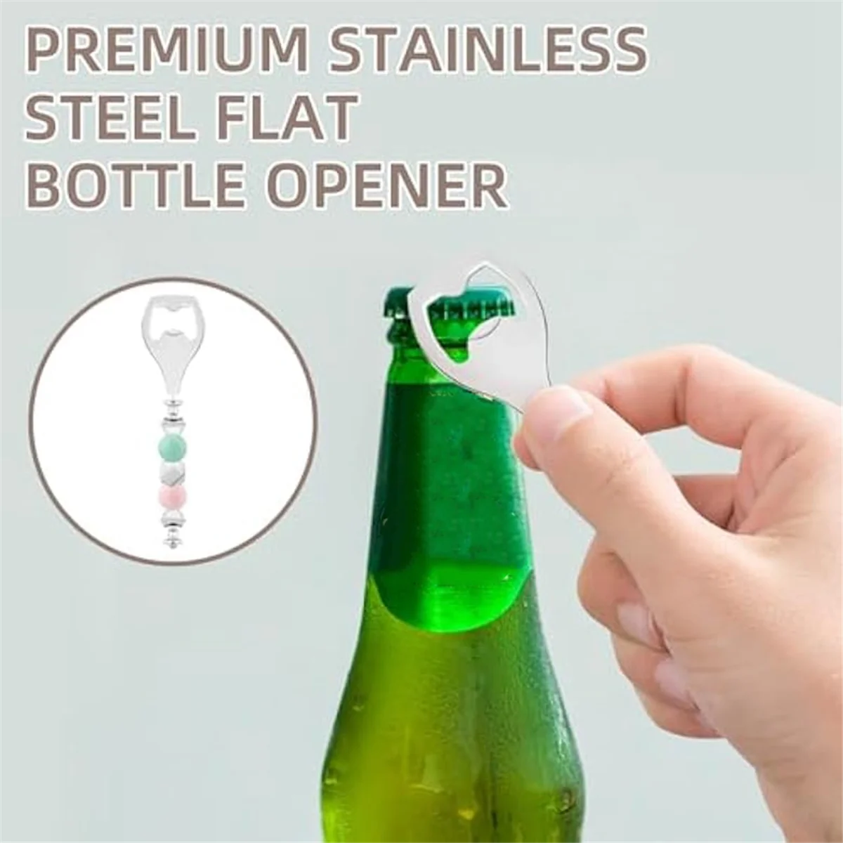 

Beadable Beer Bottle Opener 20pcs Beadable Beer Opener Beer Bottle Opener Decorative Beaded Bottle Opener DIY Bead Bottle Opener
