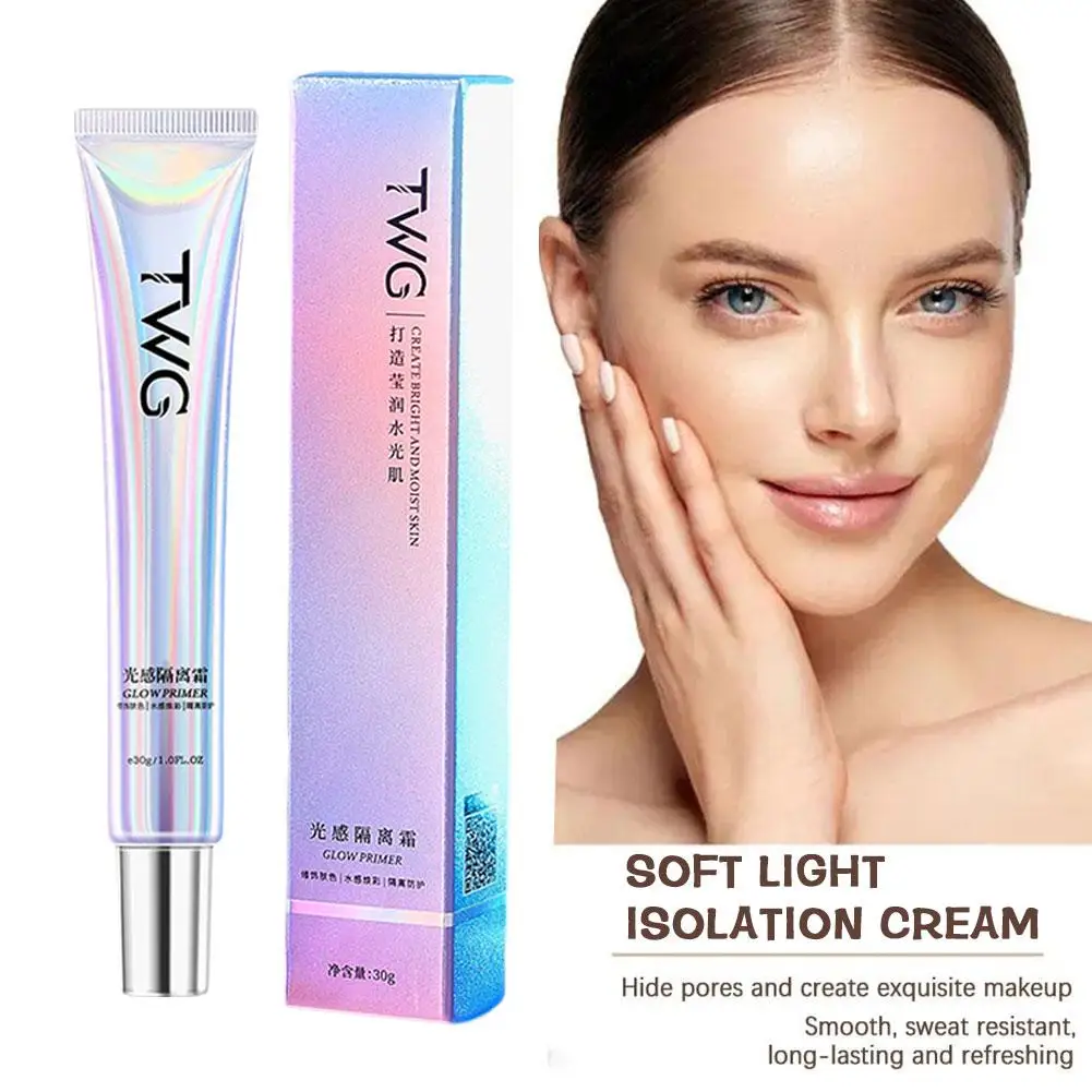 Face Primer Makeup Moisturizing Isolation Cream Invisible Brighten Skin Cosmetics Correcting Facial Pores Refreshing Tone O0U6