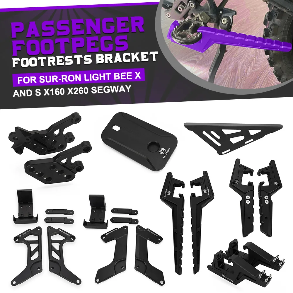 

For Sur-Ron Light Bee X and S X160 X260 Segway Motorcycle Passenger Foot Peg Extensions Extended Footpegs Aluminum Chain Guard
