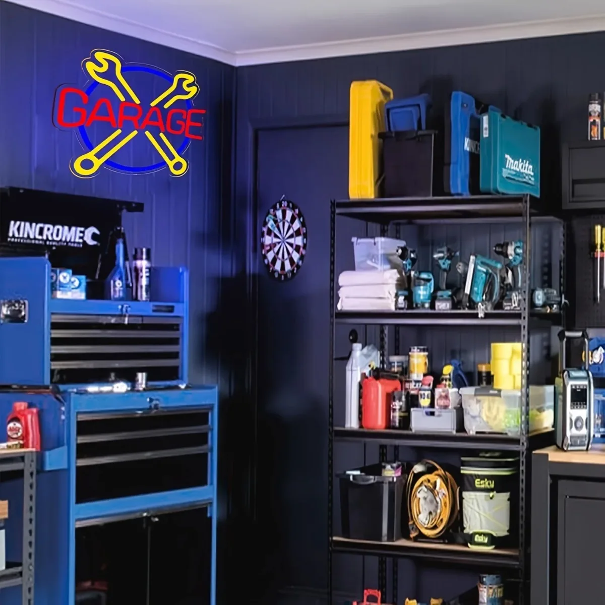 علامة نيون المرآب، علامة LED لمتجر السيارة للرجال، متجر إصلاح السيارات، ورشة عمل، ديكور جدار الغرفة، هدية عيد ميلاد للحفلات