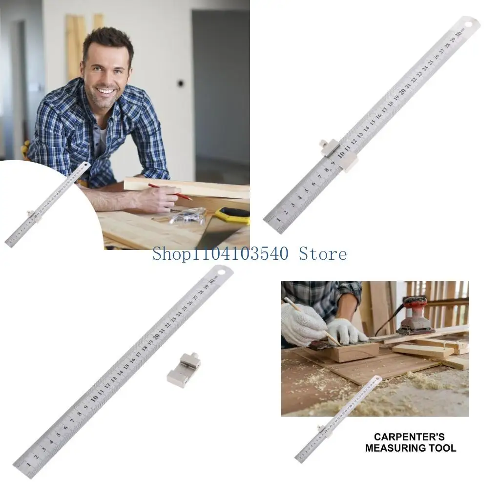 

02DC Marking Lauge Scribling Tool Stop Rule Ruler для маркировки 45 -градусной 90 -градусной остановки деревообработки для