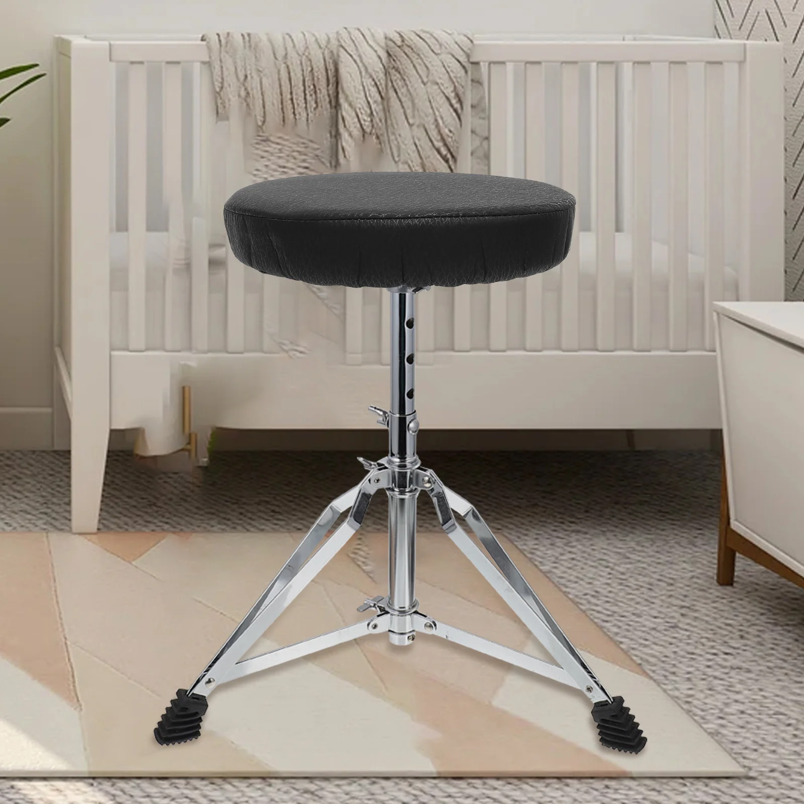 Elastic PU Leather Round Stool Chair Cover Waterproof Pump Chair Protector Bar Salon Thickened Small Round Seat For steel