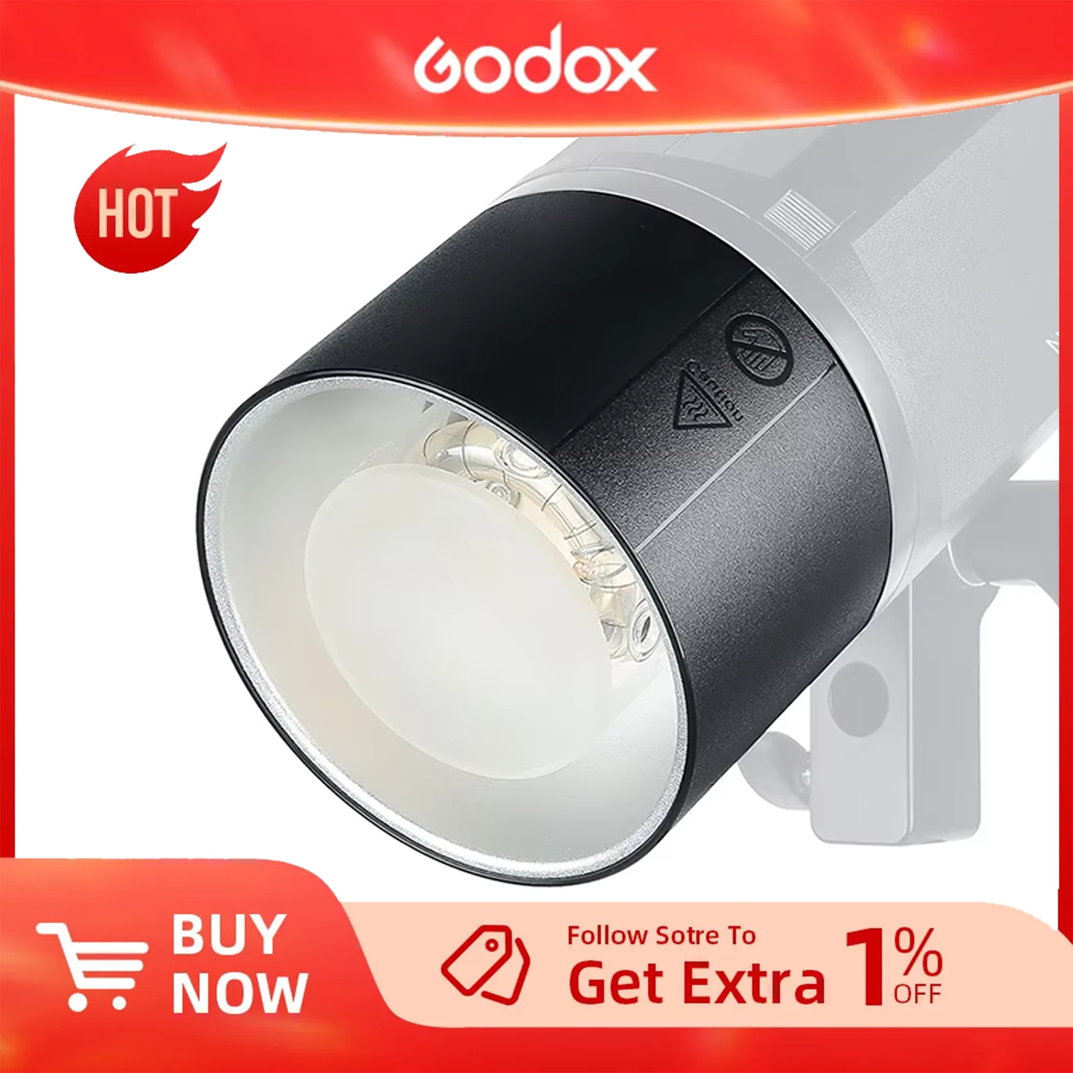 ملحق فلاش خارجي Godox WITSRO AD600Pro، غطاء عاكس قياسي AD-R9، مصمم للتصوير الخارجي #1