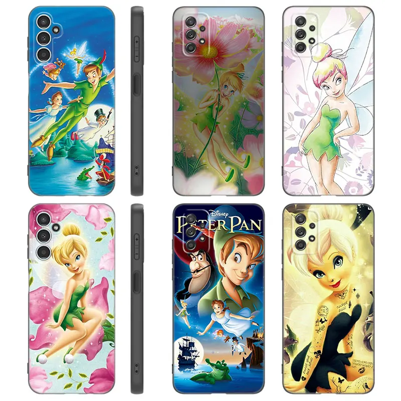 Peter Pan Tinker Bell Case For Samsung A13 A22 A24 A32 A23 A25 A34 A35 A52S A53 A54 A55 A73 5G A12 A14 A15 A31 A33 A50 A51 A72