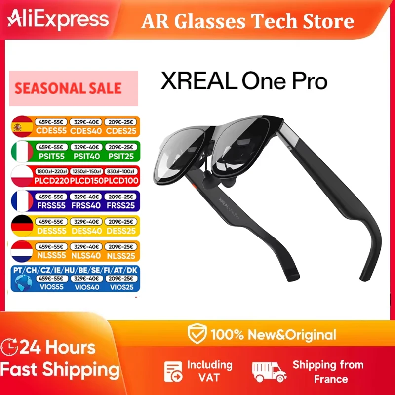 XREAL One Pro AR lunettes intelligentes 477 "écran HD 3DoF espace vol stationnaire 3D lunettes réelles pour iPhone Mac Switch PS5 jeu cinéma privé