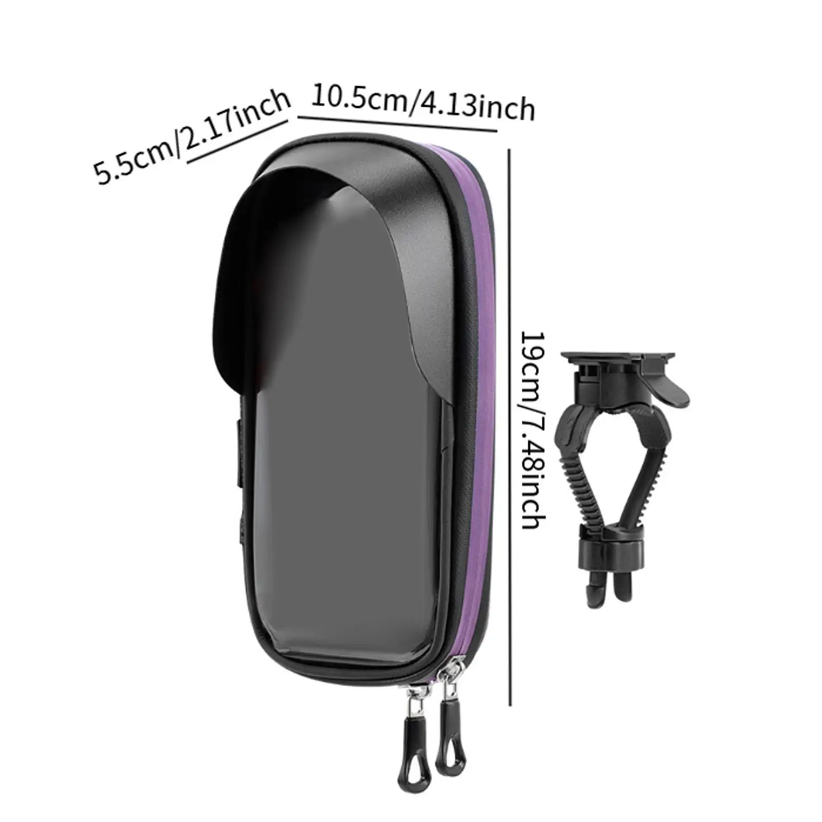

Bike Phone Holder EVA Hard Shell Pouch with Rain Cover with Zipper 360 Rotation