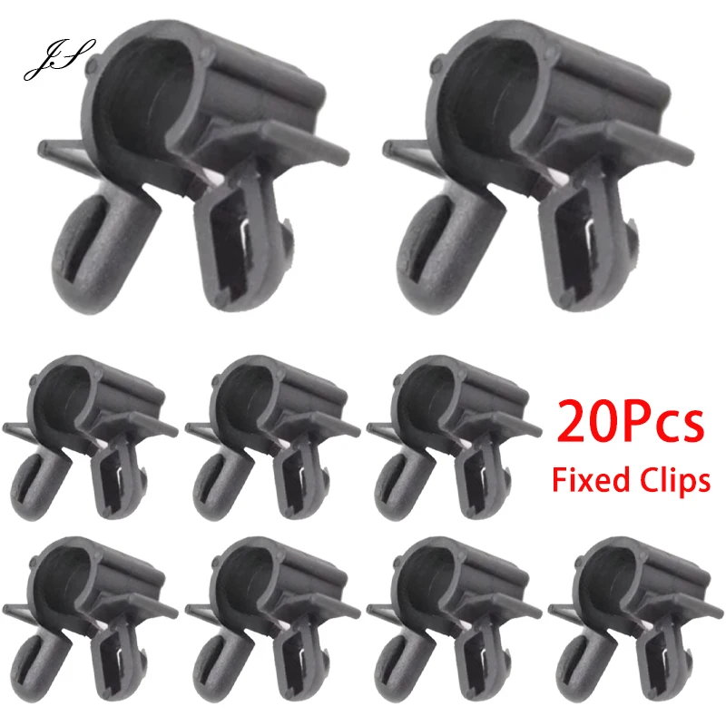 20pcs Universal Tube Bundle Fixing Clip Automotive Plastic Buckle Engine Hood Lock Clip Car Wiring Harness Fixing Clip Accessory