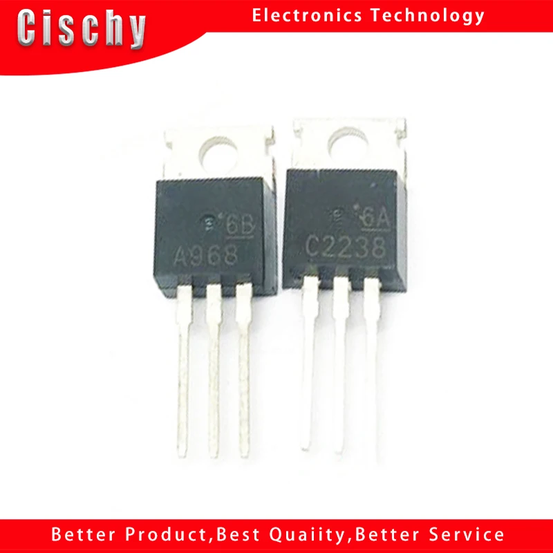 10pcs/lot=5Pairs 2SA968 2SC2238（5pcs A968 +5pcs C2238）2SA968B