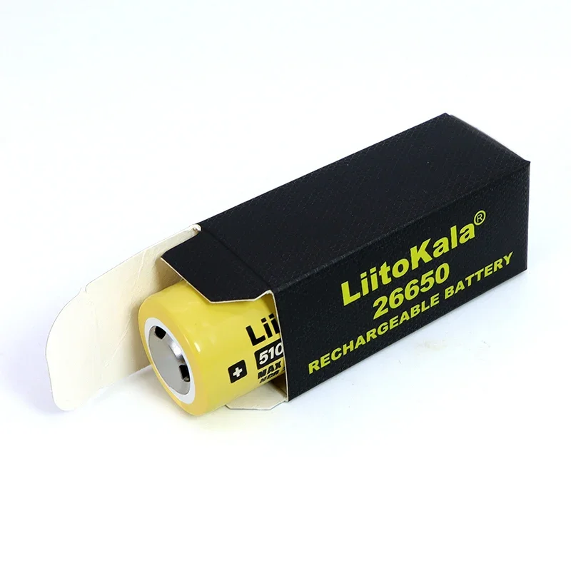 Liitokala LII-51S 26650 8A moc akumulator litowy wielokrotnego ładowania 26650A 3,7 V 5100 mA nadaje się do latarki (ochrona PCB)