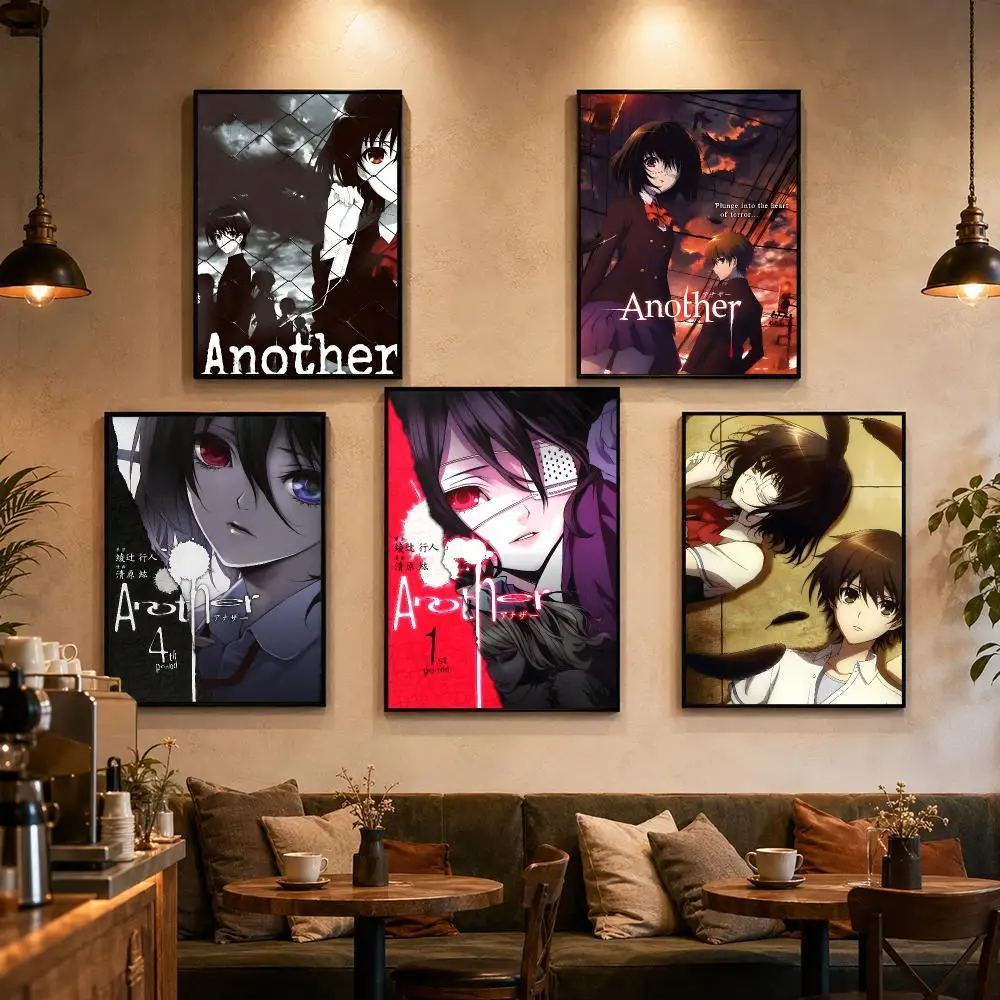 Japanese Horror Anime A-another Poster Self-adhesive Art Waterproof Paper Sticker Coffee House Bar Dorm Room Wall Decor