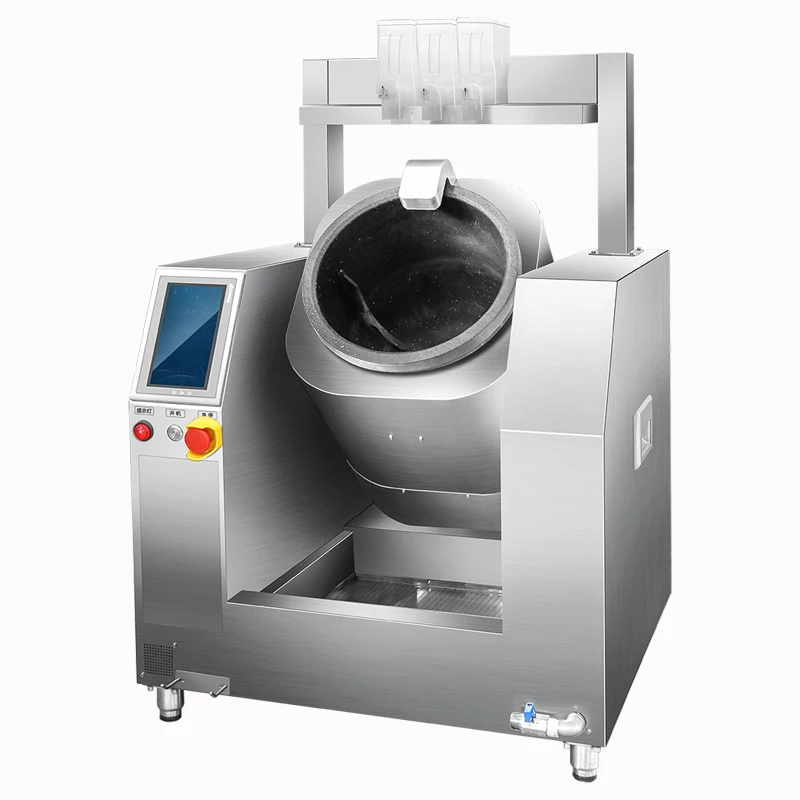 Macchina da cucina a tamburo grande Forniture per mensa Catering Snack bar Touch screen Robot da cucina intelligente