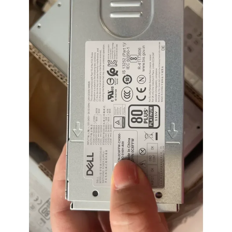 for Dell H360EPS-00 80PLUS Platinum Certified Power Supply New Model High Efficiency PSU for Desktop Computer Server