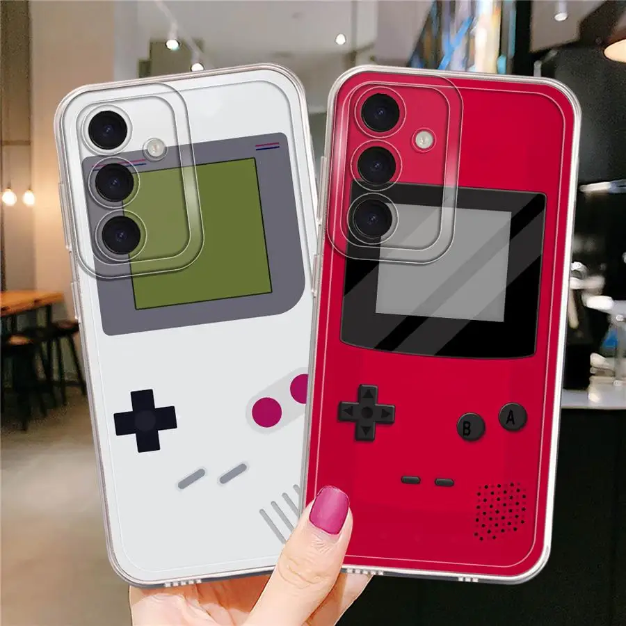 Phone Case for Samsung Galaxy A31 A02 A53 A54 A72 A05 A56 A52 A50 A51 A71 A04 A73 A06 A55 A50 A03 Clear Soft Yellow Game Console