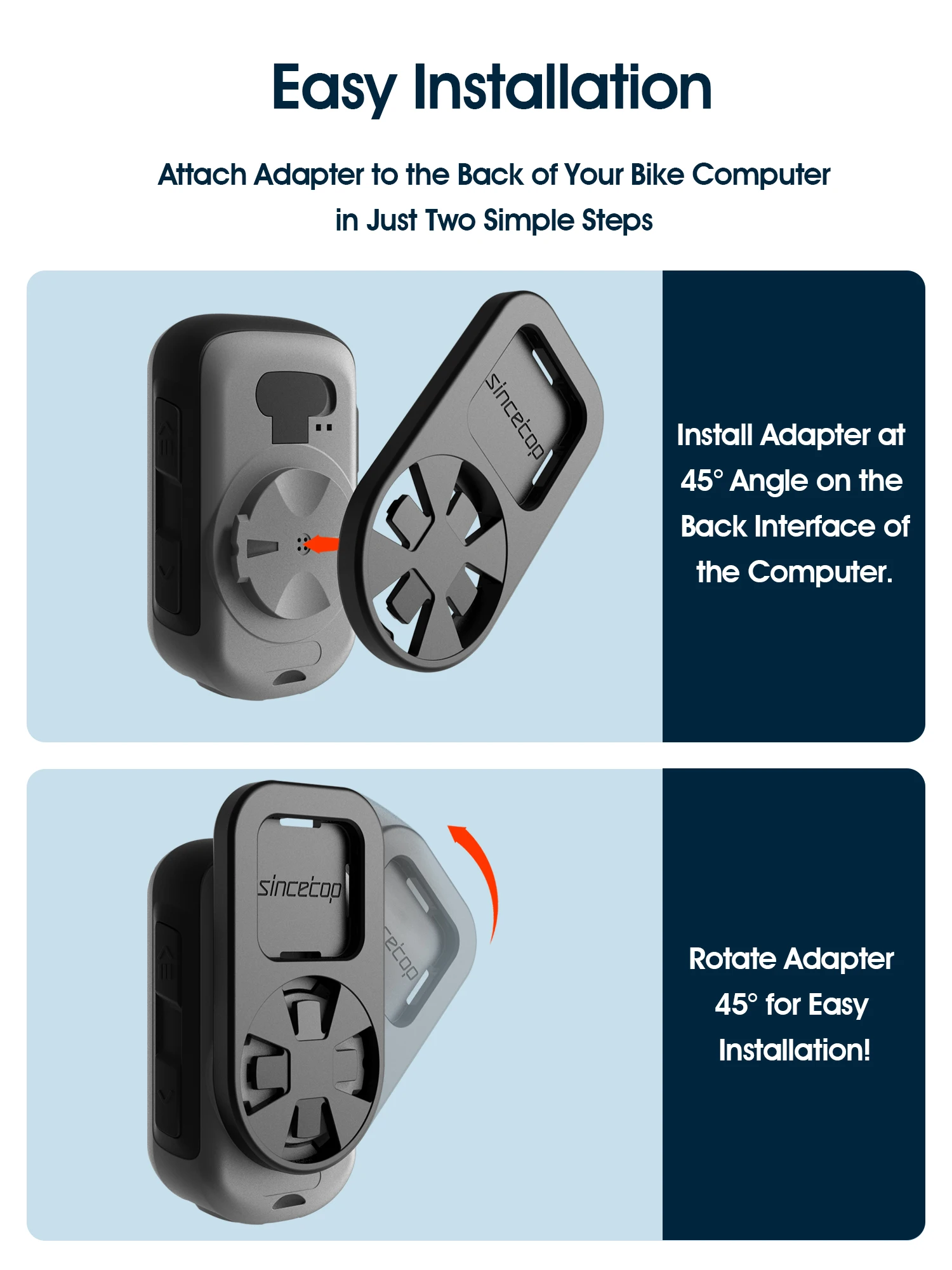 Cycling Bike Computer Adapter for Garmin,Connect to sincetop Series Q Mounts  Bike / Moto Phone Holder