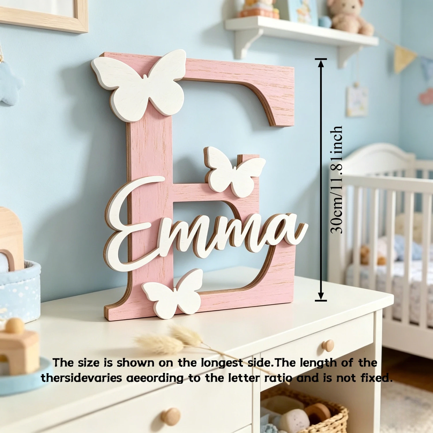 1pc Custom Initial Letter Wood - Wooden Letter Sign 评论和价格