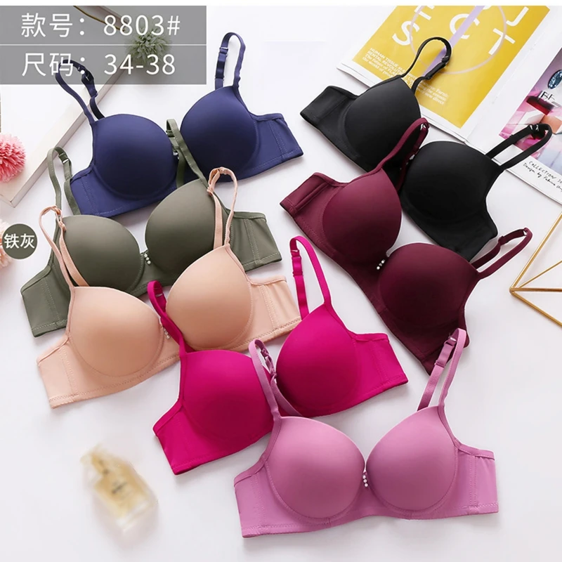 New Women's Adjustable Removable Straps Underwear Simple Push Up Female Intimates Soft Seamless Thin Cup Bras