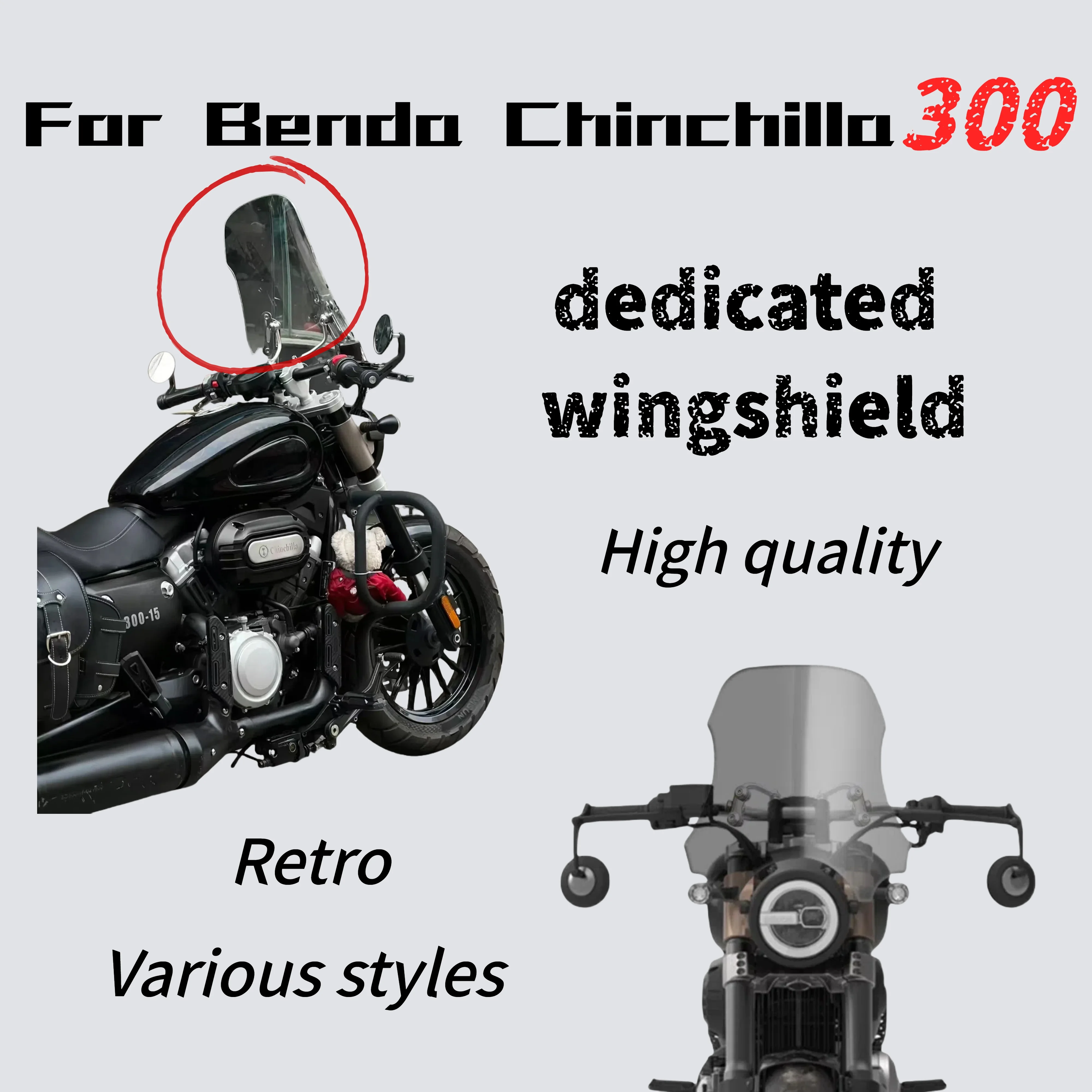 For Benda Chinchilla 300 Windshield Retro Modification Windshield Widening