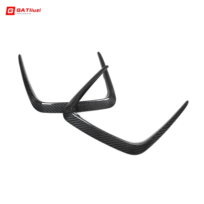 For BMW M3 G80 M4 G82 G83 2021+ Car Carbon Fiber Front Hood Scoop Vent Frame Trim Engine Outlet Air Intake Splitter 2Pcs