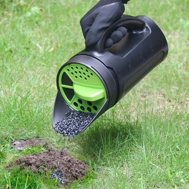Handheld Seed Spreader Shaker For Garden Lawn - Adjustable Opening Sizes, Ideal For Seed Dispensing