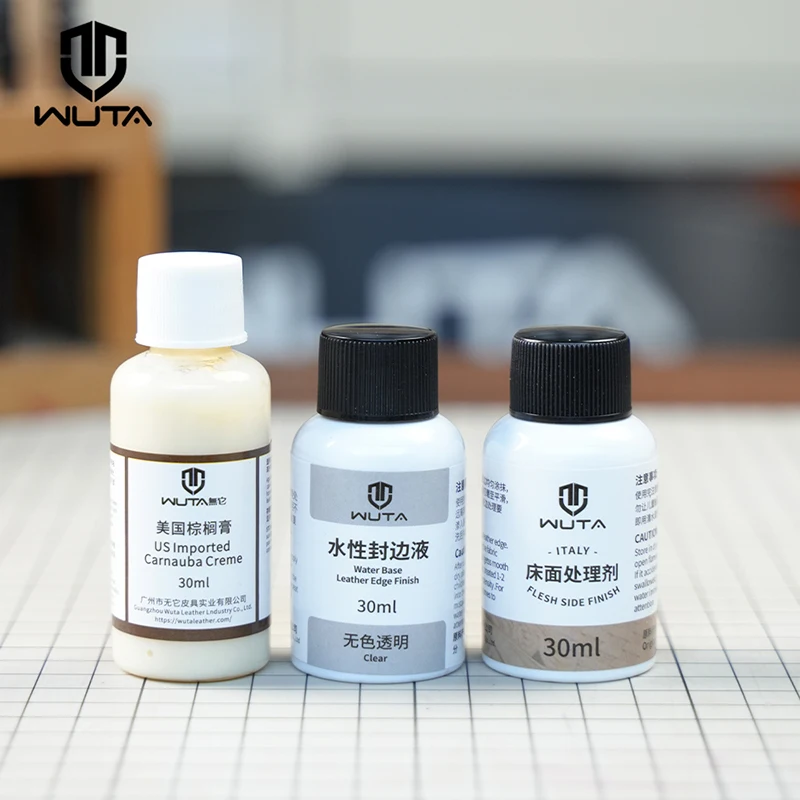 WUTA 1 x 30 ml Lederkanten-Finish, Tokonole, Zahnfleisch, pflanzlich gegerbtes Leder, Kantenversiegelungsbeschichtung, Carnauba-Creme, schützendes Wachs-Finish – Detail 2