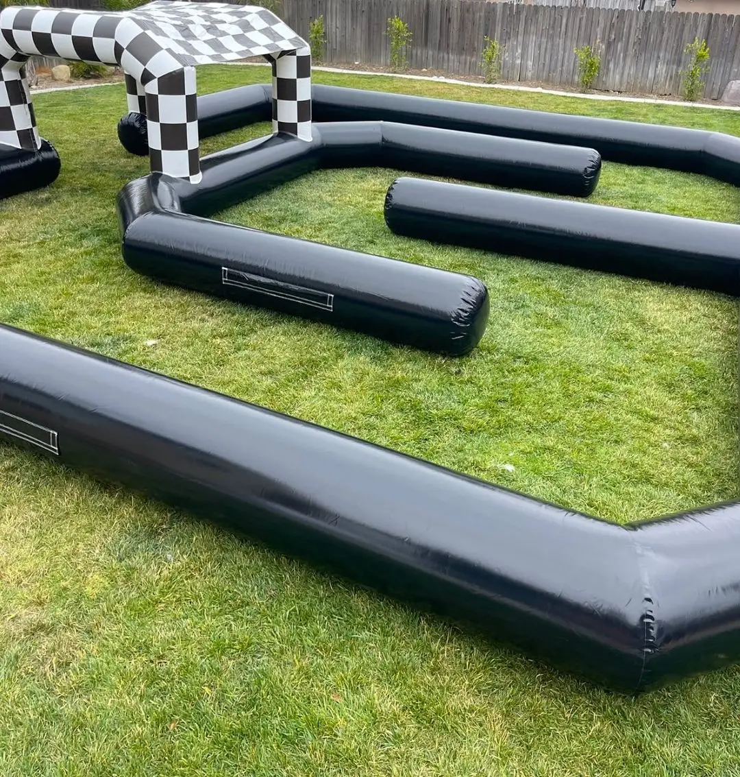 Gioco Giocattoli Tubo d'aria Arena Ermetico Gonfiabile Speedway Go Kart Pista da corsa Gonfiabile Auto da corsa Circuito Umano Zorb Ball Race Track