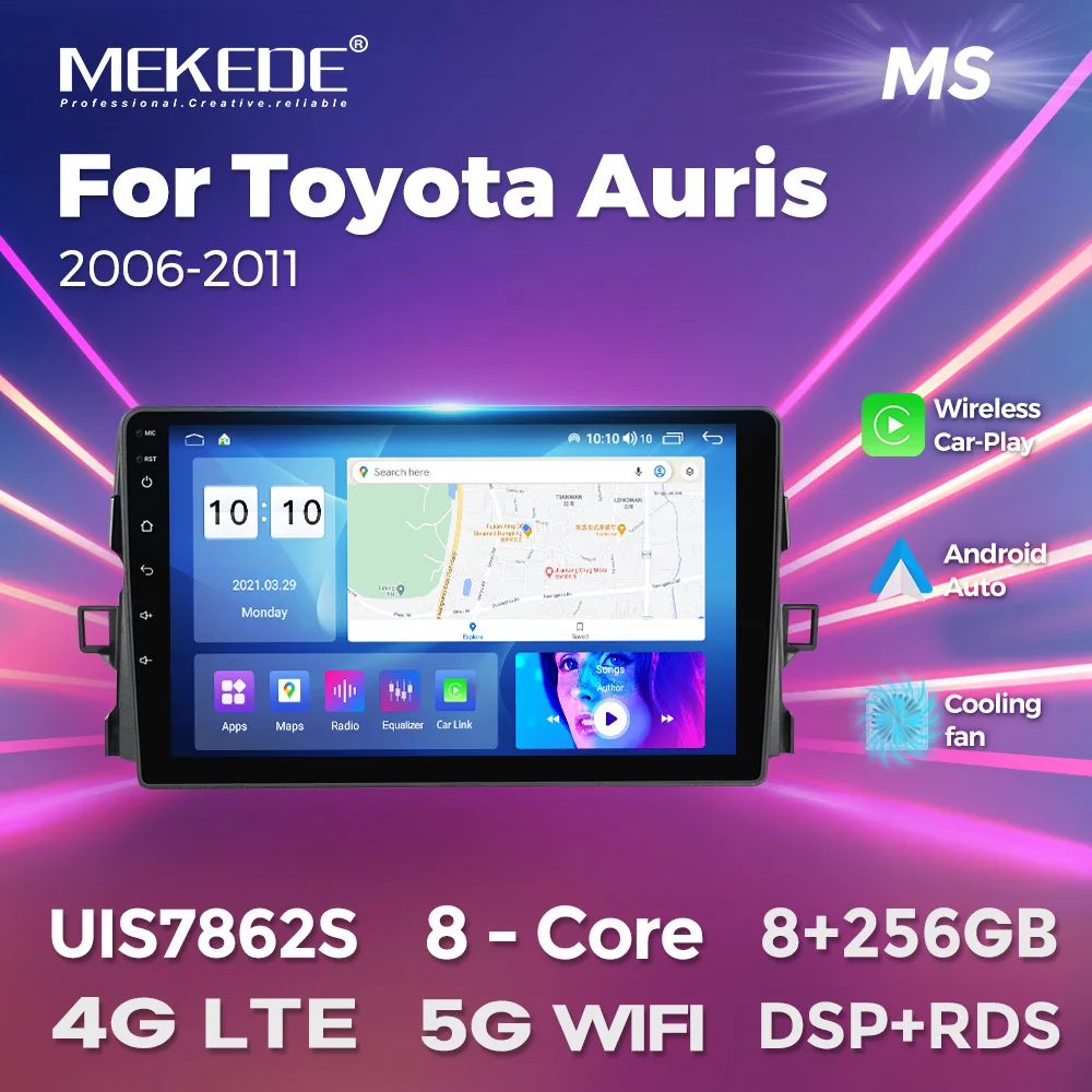 

MEKEDE Android 13 Multimedia Screen For Toyota Auris 2006-2011 Car Audio Radio Wireless Carplay Auto Stereo Player 2 Din GPS BT