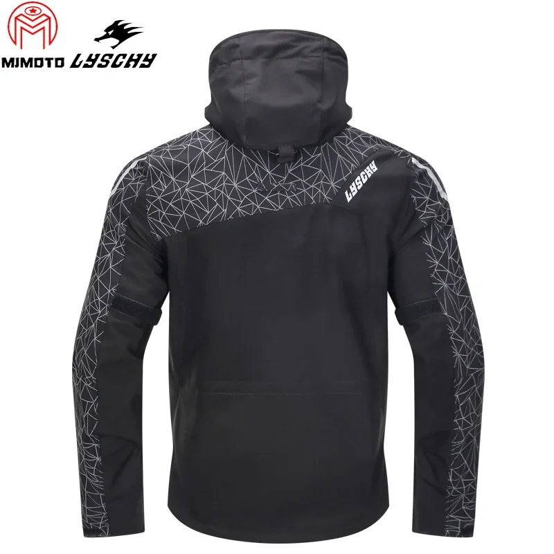 LYSCHY Motorcycle Jacket Summer Mesh Breathable Moto Suit Protective Gear Jacket men Racing Reflective clothing Motocross Jacket