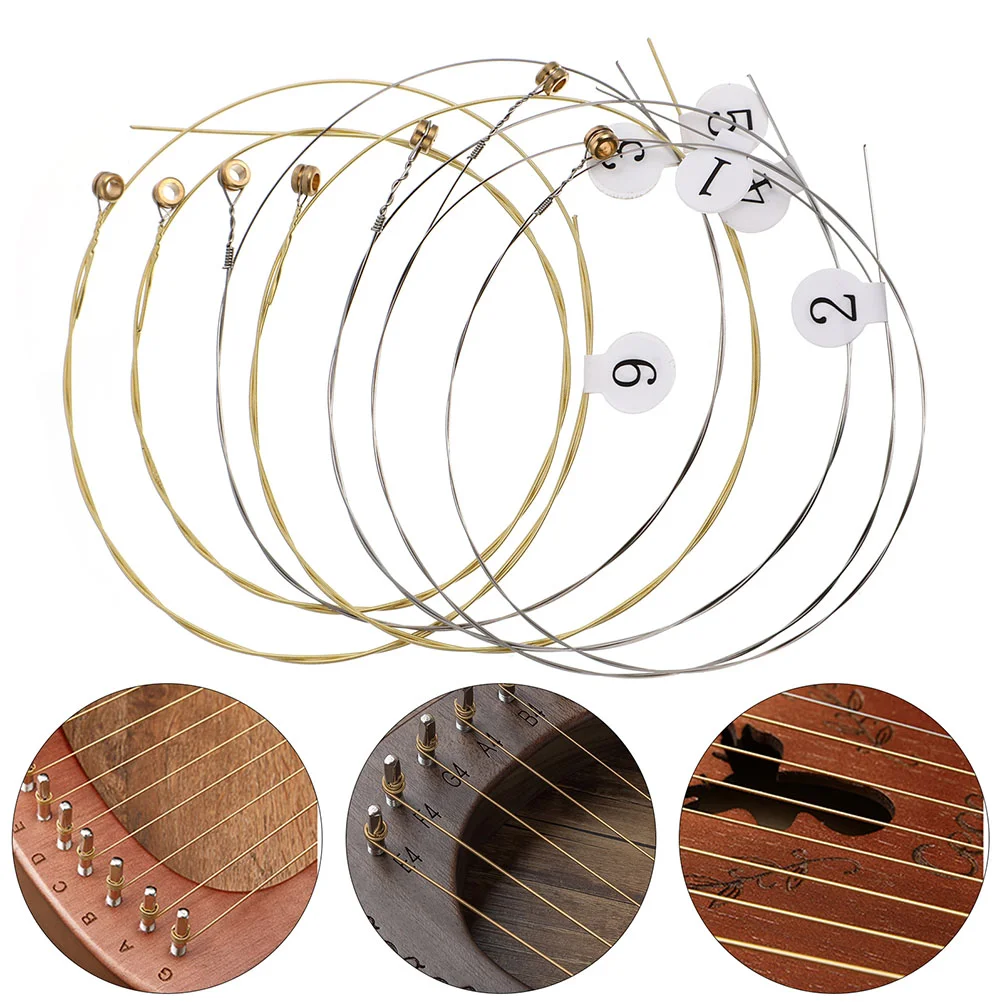 

10Pcs Practical Steel Lyre Strings Replacement Lyre Accessories Music Supplies Lyre Changing Strings Kit