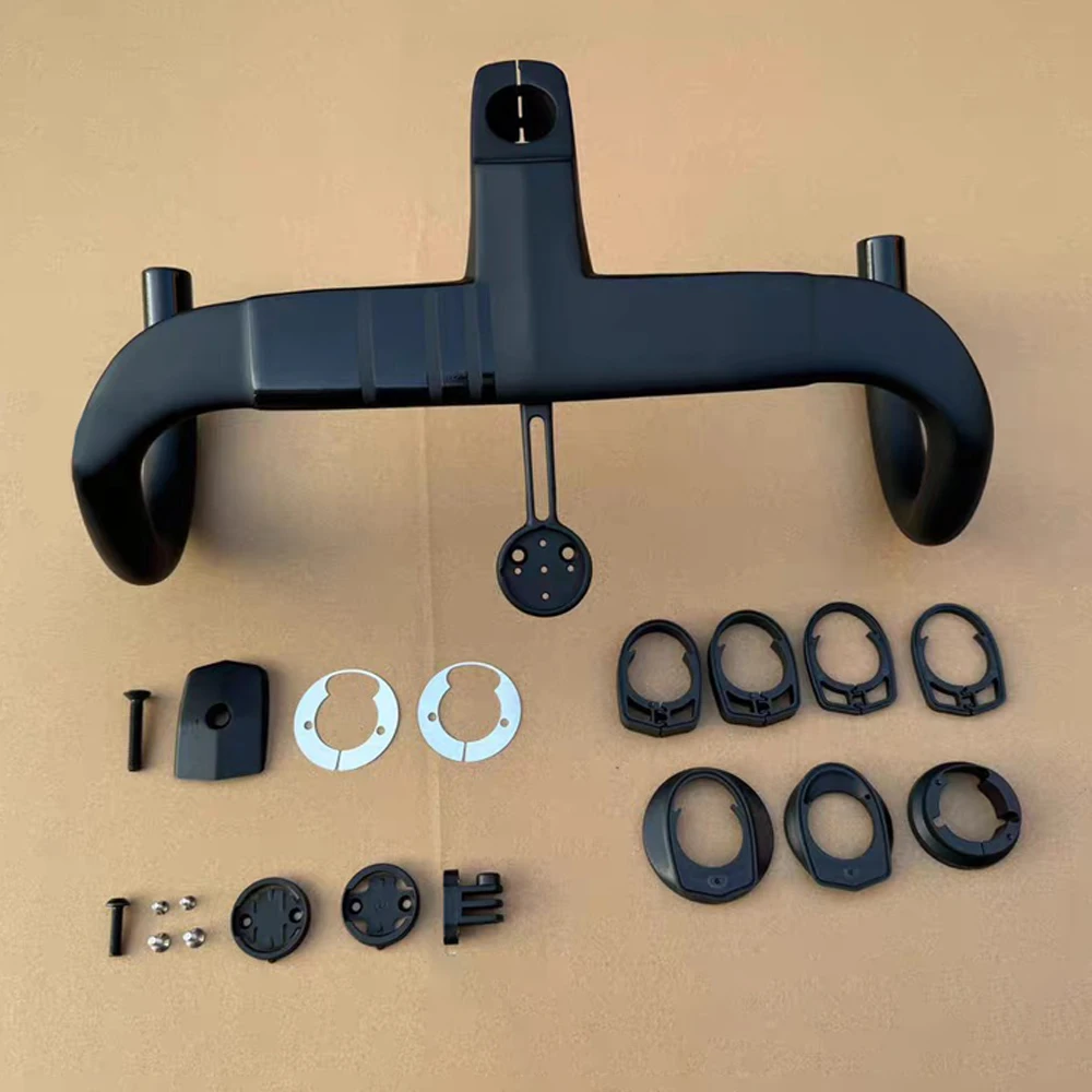 

RHM EVO ALANERA RS Full Internal Cable Routing Road Bicycle Cockpit Carbon Integrated Handlebar Di2 With Bike Computer Holder