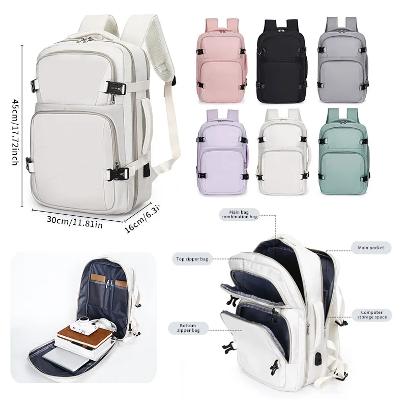 Large Capacity Business Travel Backpack，Computer Bag，Fashionable Backpack，Weekend carry-on backpack，Backpack for work notebook