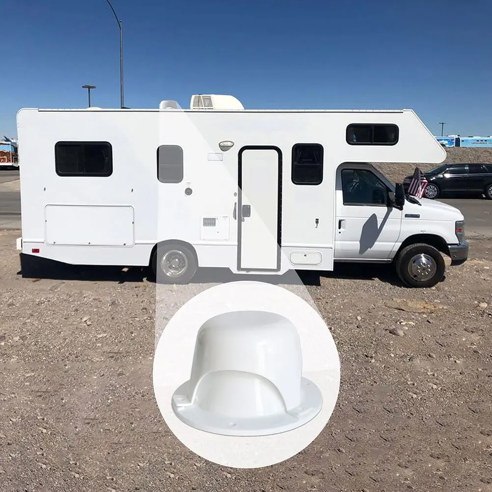 أغطية غطاء فتحة تهوية السقف Rv لأنبوب 2 بوصة أبيض متين مادة البولي ايثيلين سهلة التركيب فتحة تهوية سباكة Rv لتدفق الهواء الفعال #1