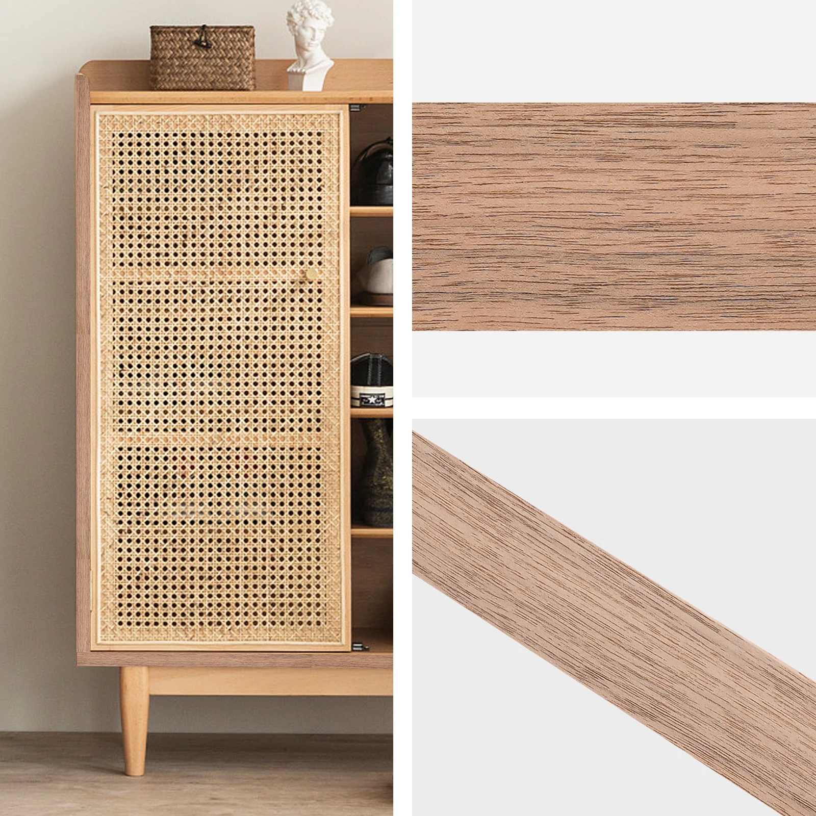 사전 접착된 호두나무 엣지 밴딩, 가구 DIY용 3000"x2" 유연한 목재 베니어 트림(다리미 부착) ​