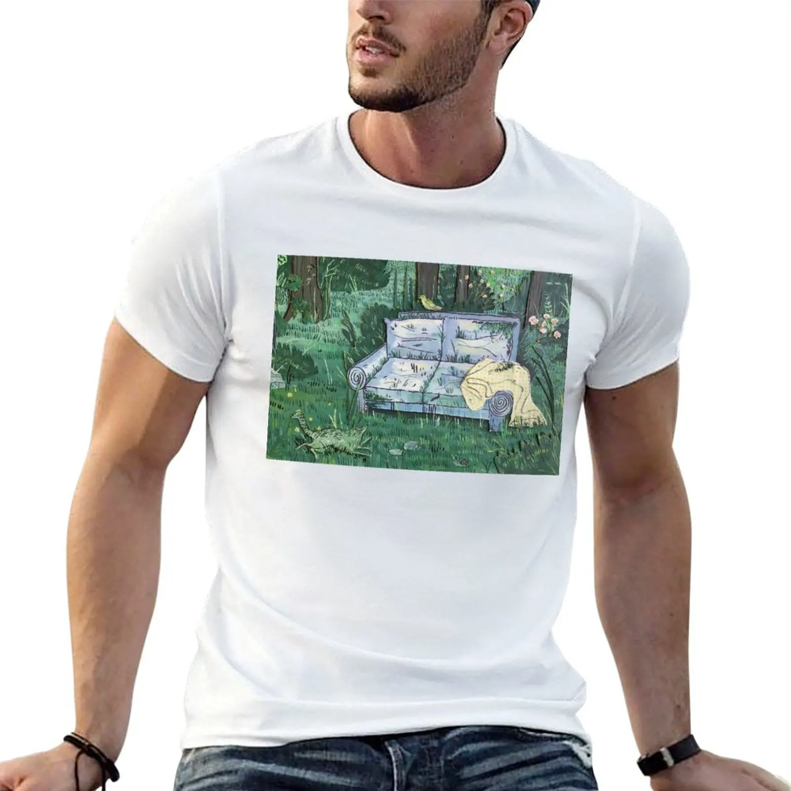 rest here until you're ready to move forward (aka coch) T-Shirt Plus Size Outdoor Casual Top