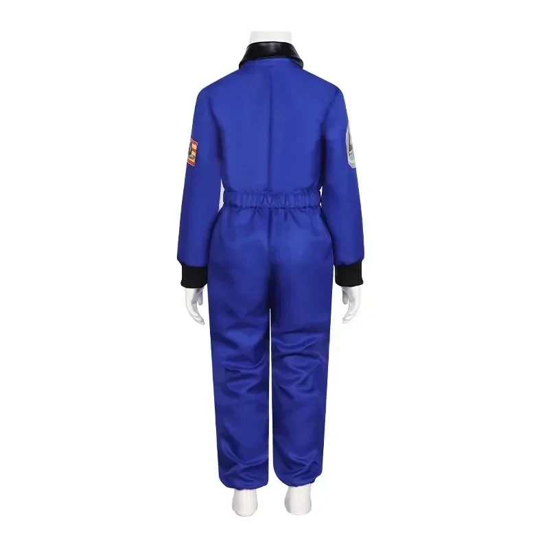 ▓2026Astronaut Costume Kids Adults Space Suit Men Women Couple Costumes Role Play Carnival Zipper Jumpsuit Astronaut White C▓#！1 view 5