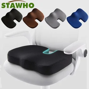 Cossin de siège coccyx de voyage, coussin en mousse à mémoire de forme de U pour coussin de chaise, coussin de chaise, bureau de voiture, massage pour les hanches, oreiller orthopédique 6 meilleurs coussins de massage dorsal en vente - No 2