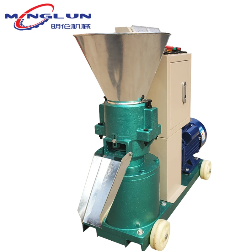 Small home use animal feed pellet processing machines for pressing all kinds of material to animal feed