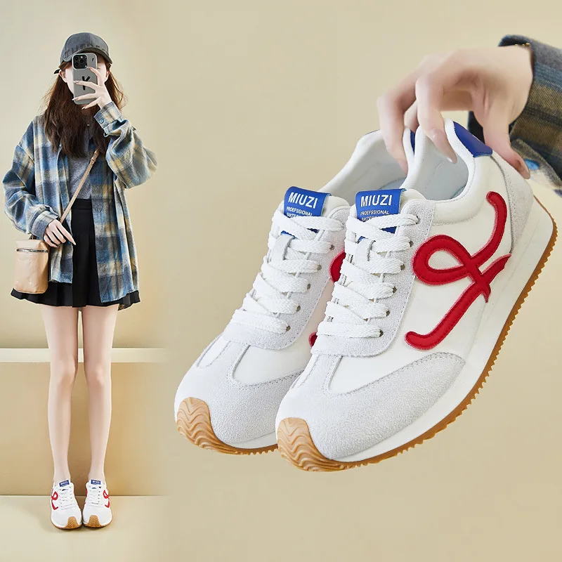 

ins Korean Style Women Trendy 2025 Spring New Height-Increasing Student Running Sports Casual Street Style