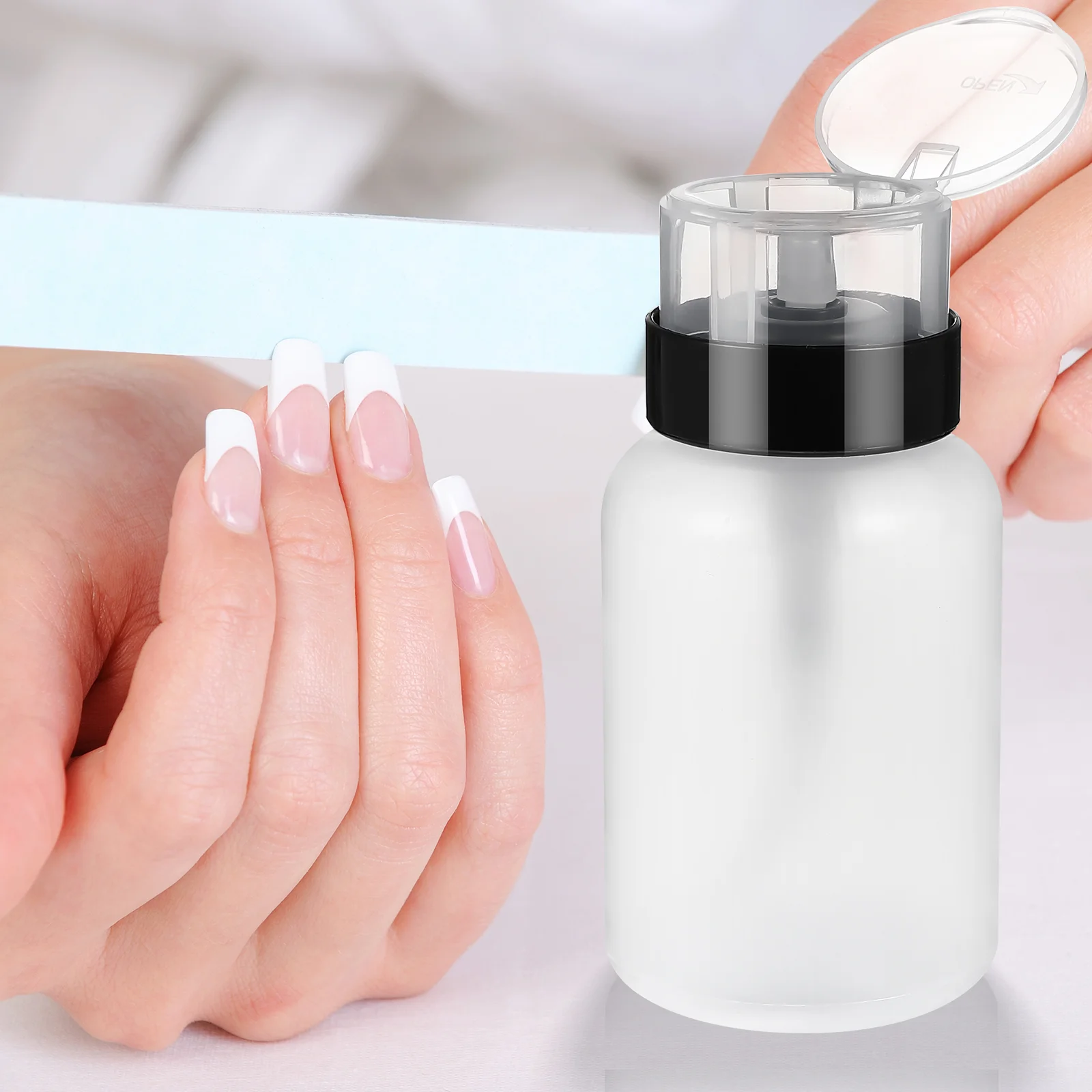 2 Pcs Squeeze Bottle Portable Dispenser Travels Bottles Liquid Lightweight Push down Pump