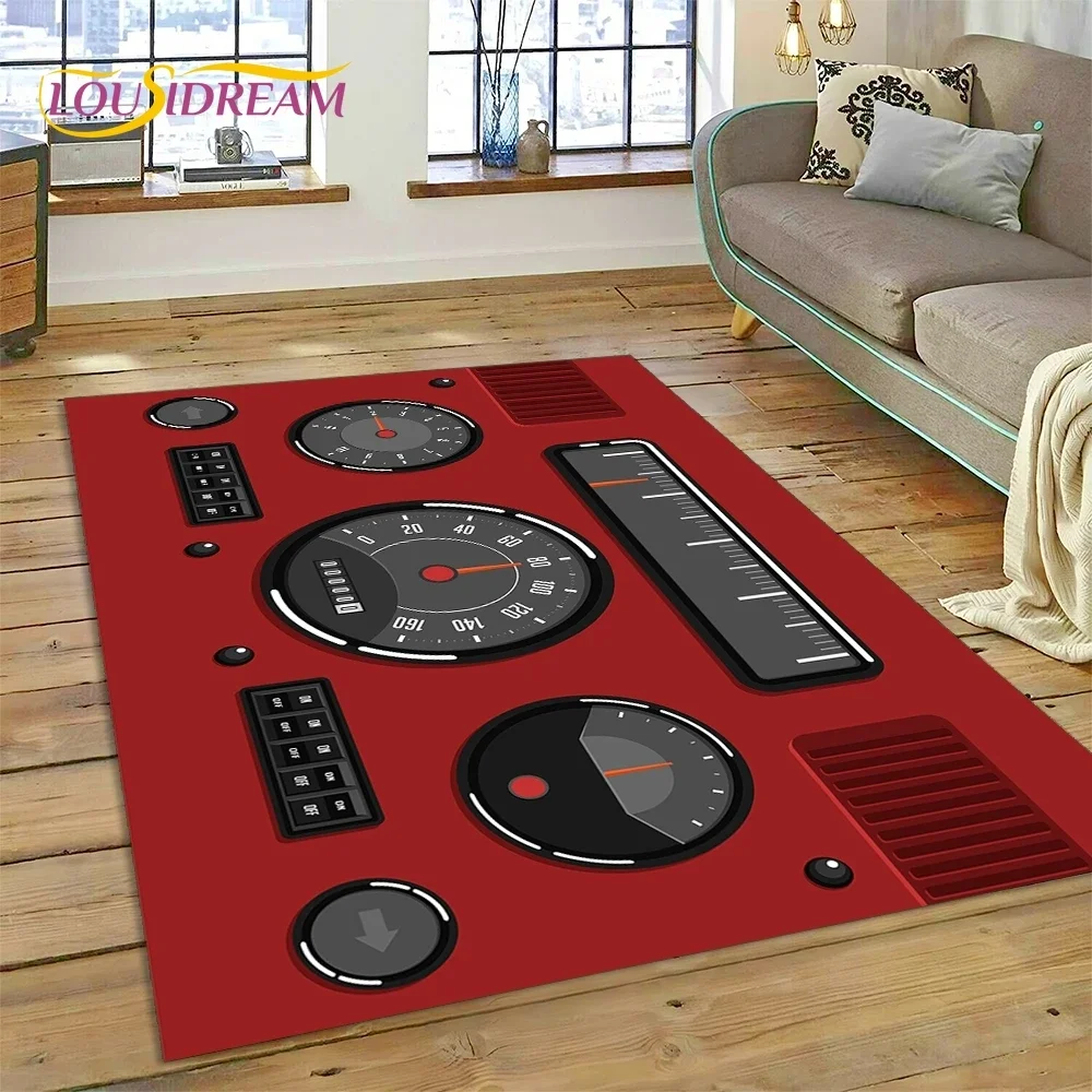 

Racing Car Dashboard Machine Control Screen Carpet Rug for Bedroom Living Room Sofa Decoration,Child Game Large Decor Floor Mat