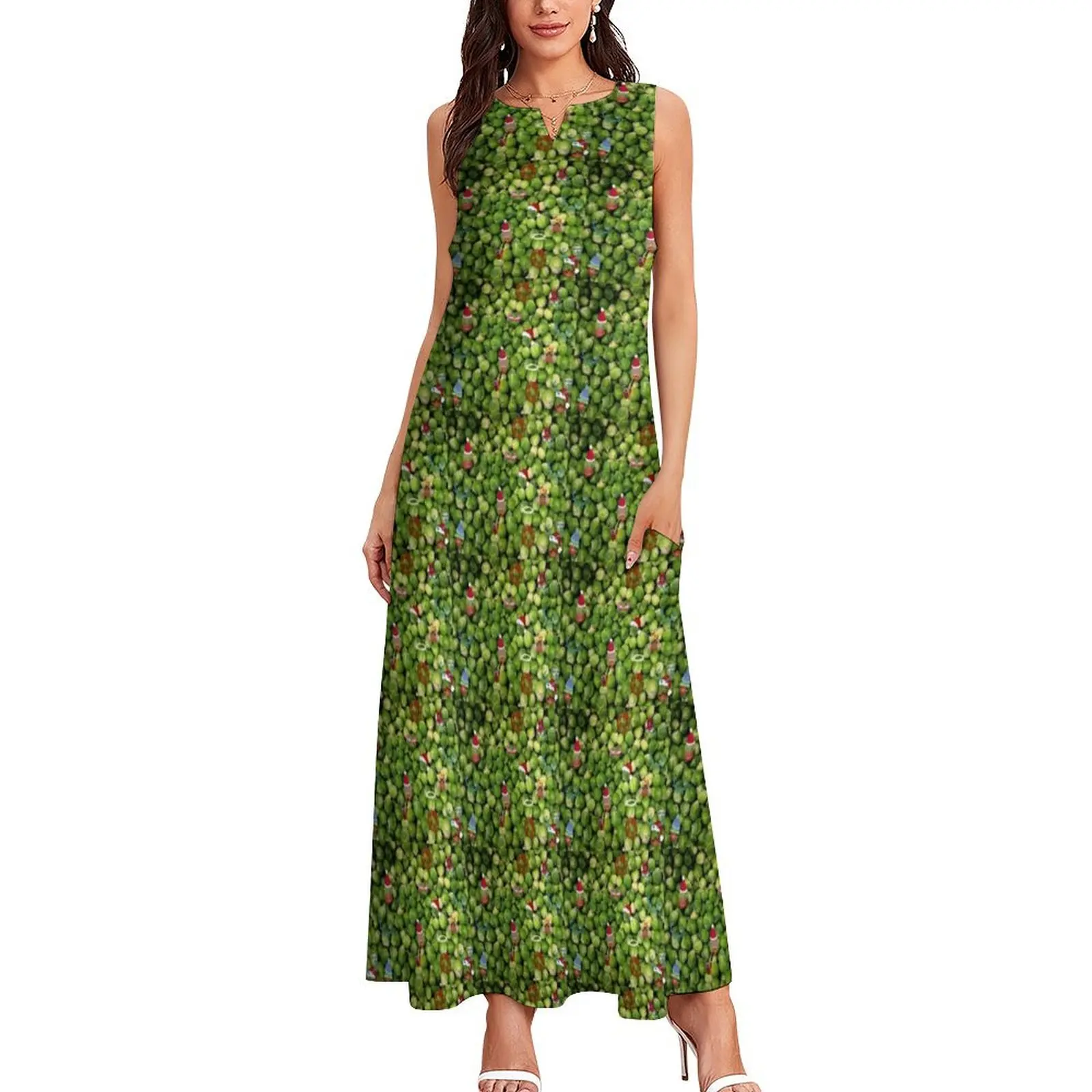 Brussel Sprouts ( Merry Christmas) Long Dress long sleeve dress Women's summer long dress