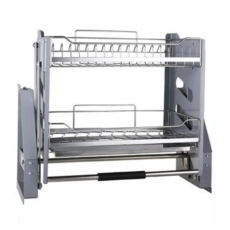 Cupboard DrainerDish Rack  Stainless Steel Hanging Organizer  Kitchen Cabinet Storage Basket